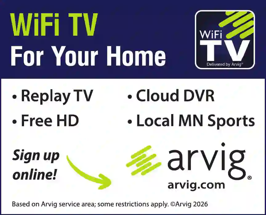 Cable Television Service print ad for Arvig