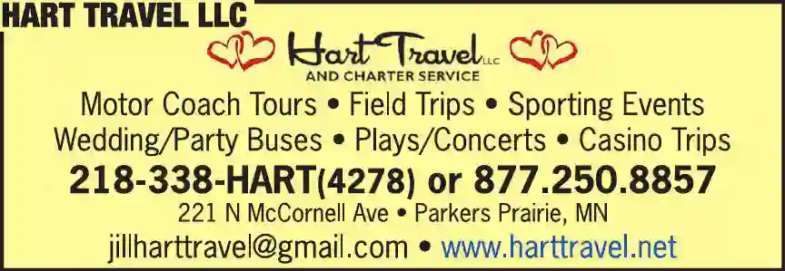 Buses - Charter & Rental print ad for Hart Travel LLC