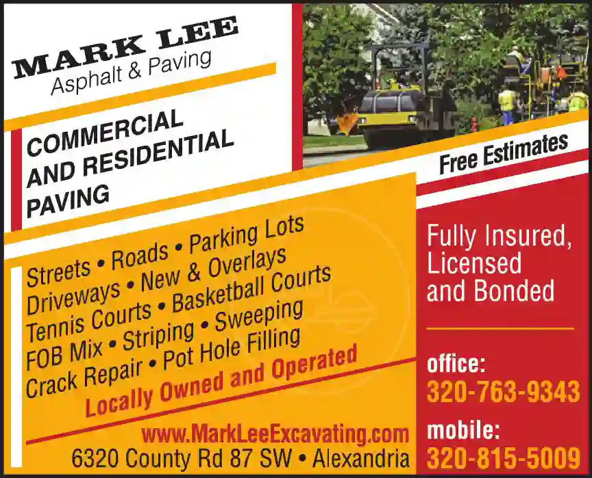 Asphalt Contractors print ad for Mark Lee Asphalt & Paving