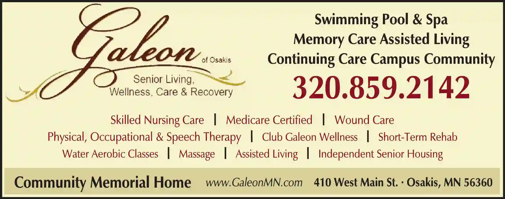 Nursing Homes print ad for Galeon