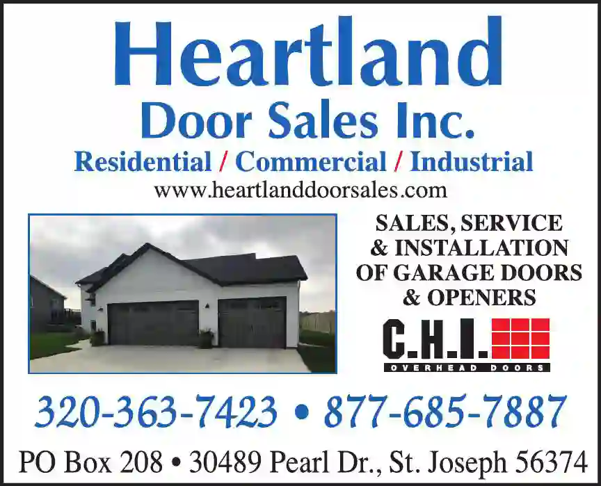 Garage Doors & Openers print ad for Heartland Door Sales Inc