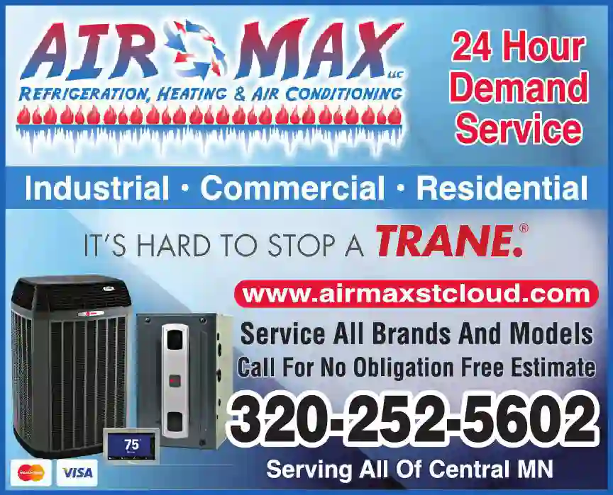 Air Conditioning - Contractors print ad for Air Max LLC Refrigeration Heating & Air Conditioning