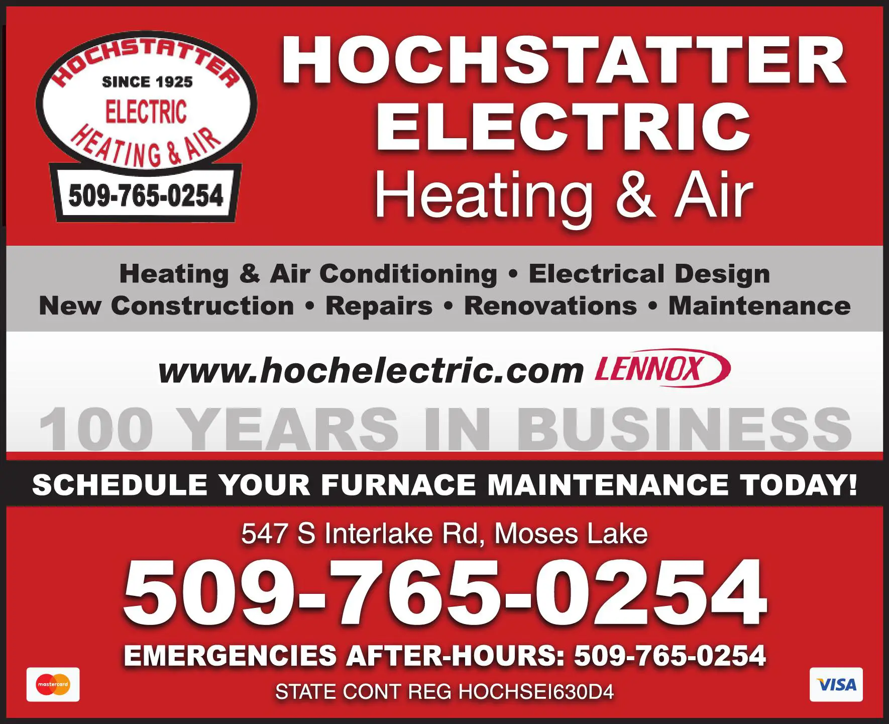 Heat Pumps print ad for Hochstatter Electric Heating & Air