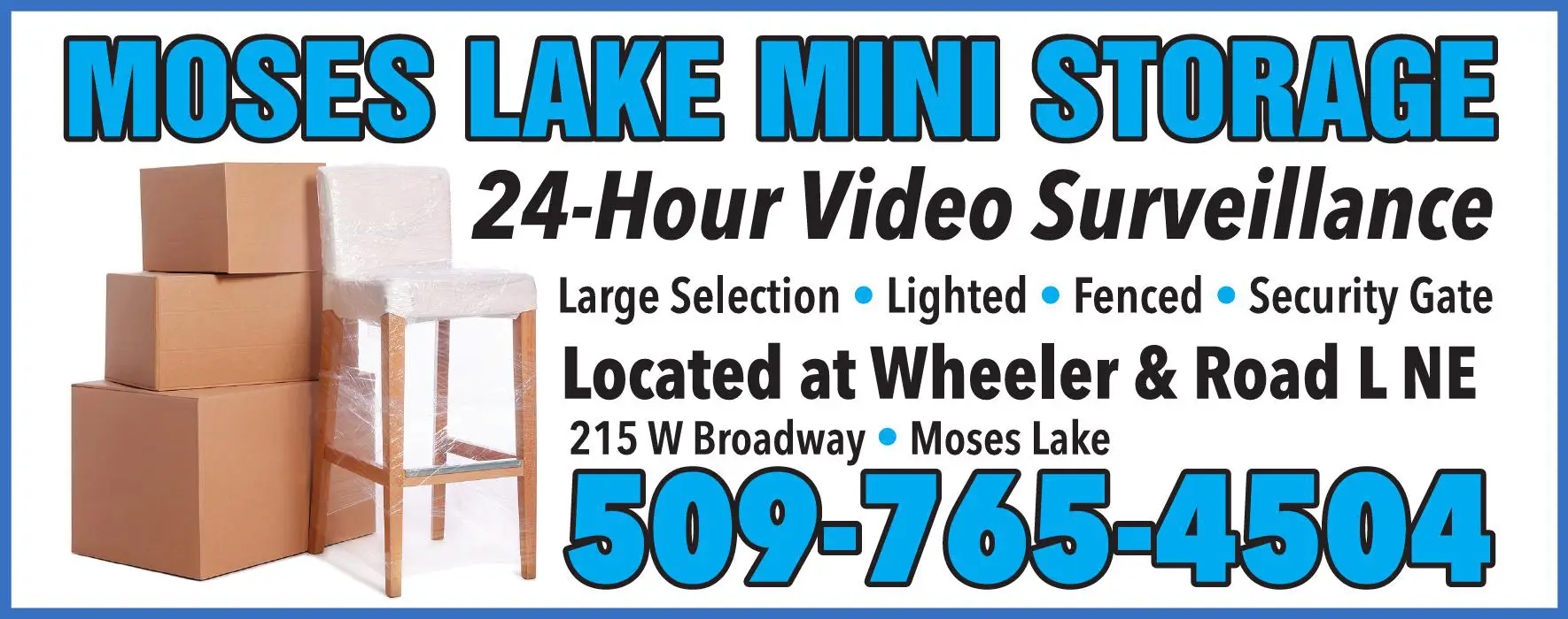 Storage - Household & Commercial print ad for Moses Lake Mini Storage