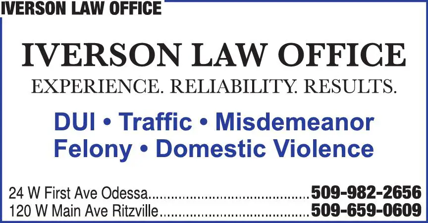 Attorneys - Criminal Law print ad for Iverson Law Office