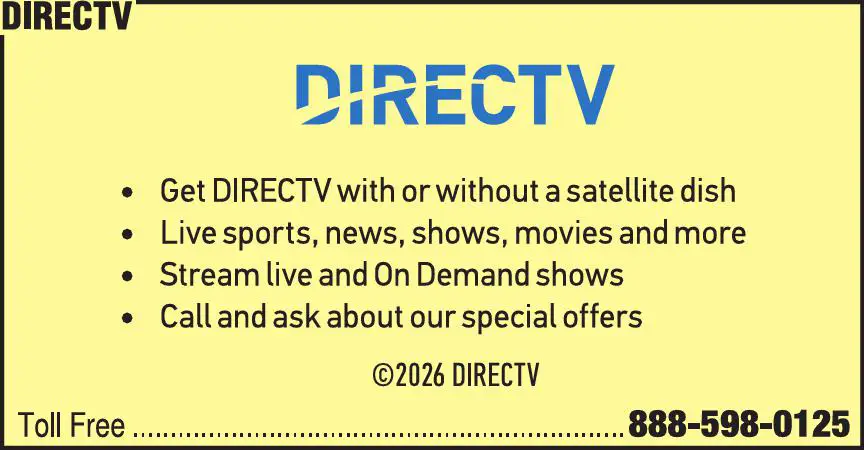 Cable Television Service print ad for DirecTV