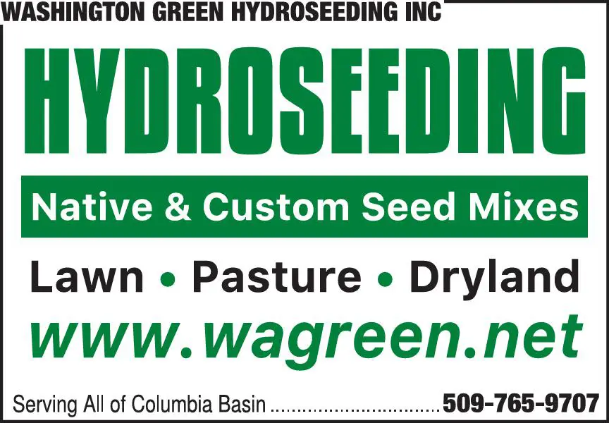 Dust Control Materials print ad for Washington Green Hydroseeding Inc