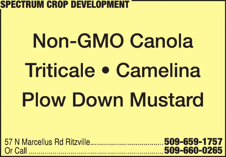 Seeds & Bulbs - Wholesale & Growers print ad for Spectrum Crop Development