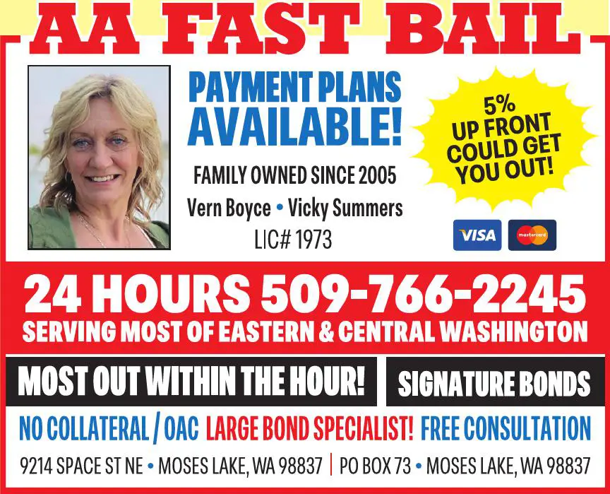 Bail Bonds print ad for AA Fast Bail