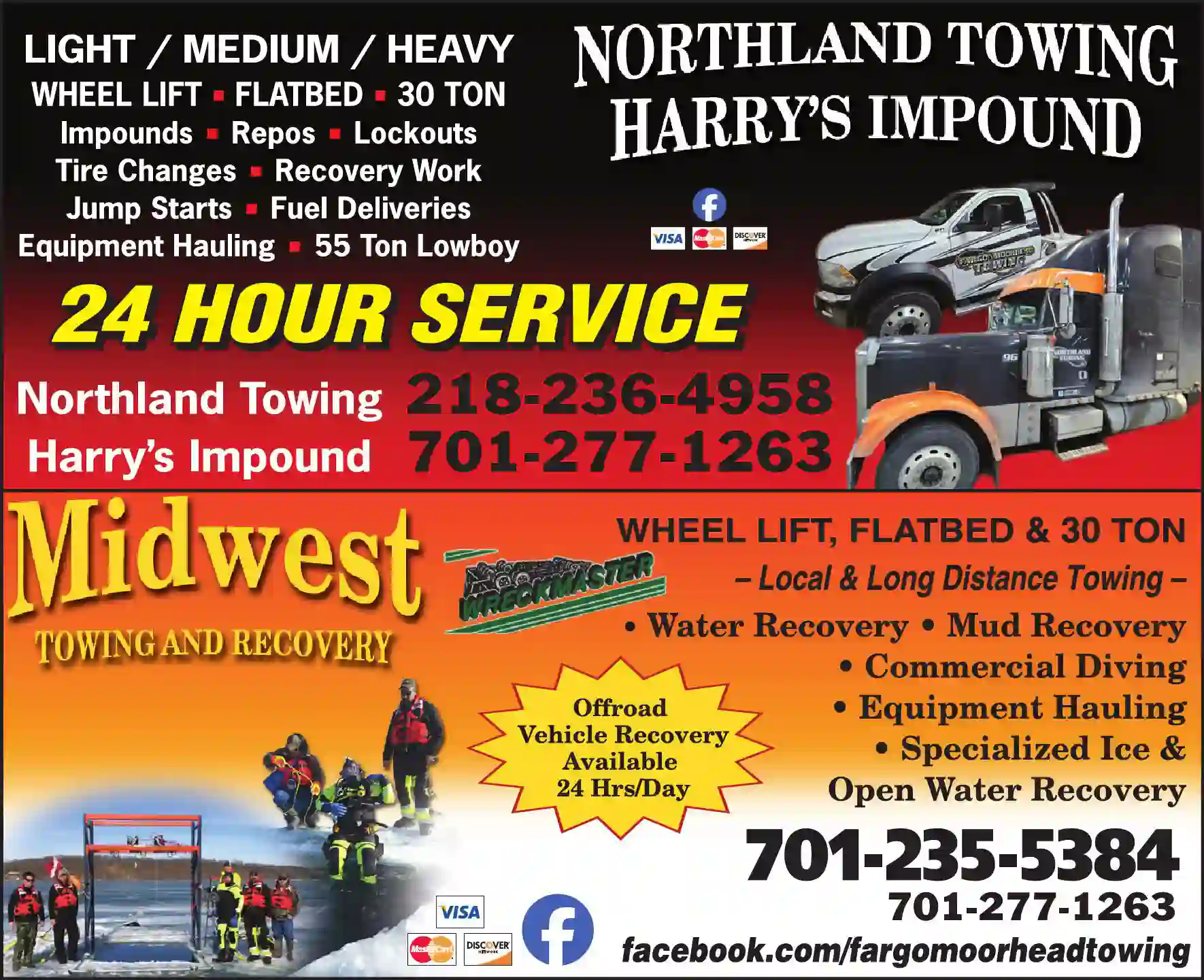 Towing - Automotive print ad for Northland Towing
