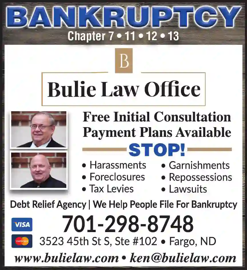 Attorneys - Bankruptcy print ad for Bulie Law Office