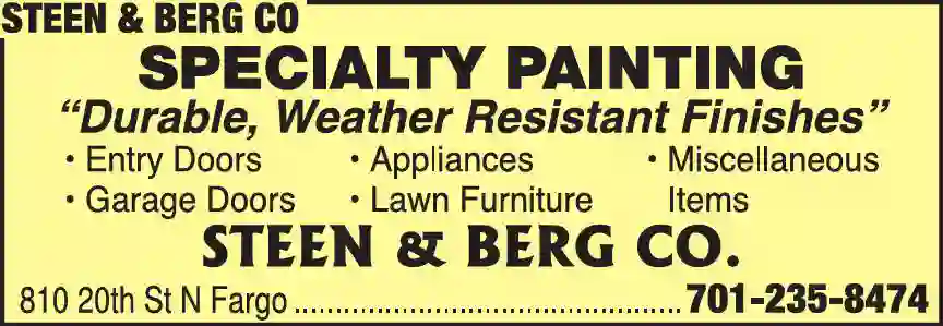 Painting Contractors print ad for Steen & Berg Co