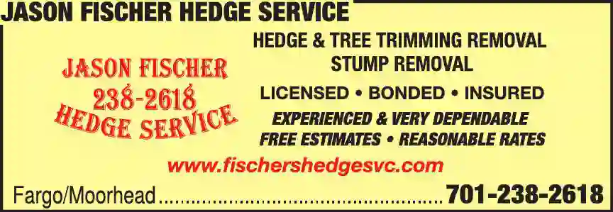 Tree Service print ad for Jason Fischer Hedge Service
