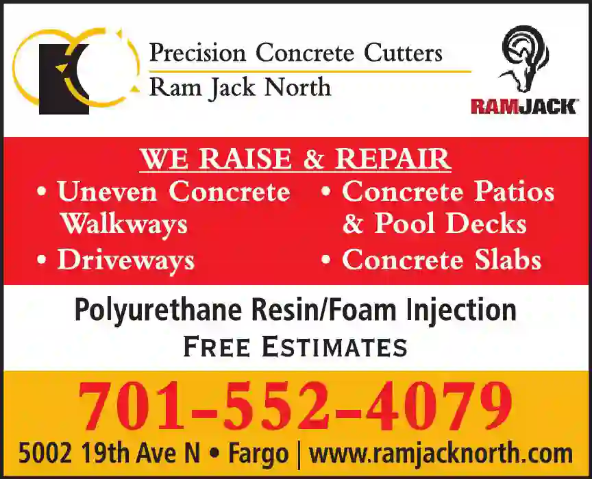 Mud Jacking Contractors print ad for Precision Concrete Cutters/Ram Jack North