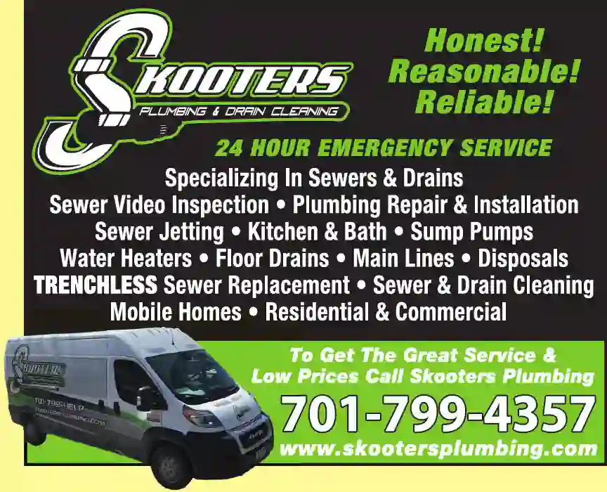 Water Heaters - Dealers print ad for Skooters Plumbing & Drain Cleaning