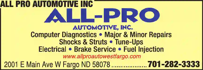 Auto Repair & Service print ad for All Pro Automotive Inc