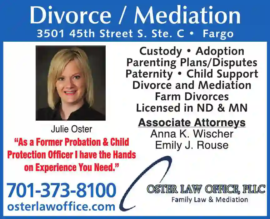 Attorneys - Divorce/Family/Guardianship print ad for Oster Law Office PLLC
