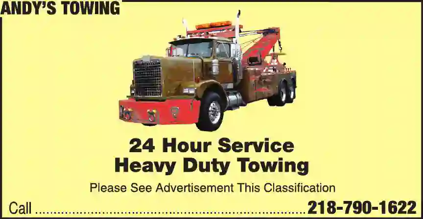 Towing - Automotive print ad for Andy's Towing