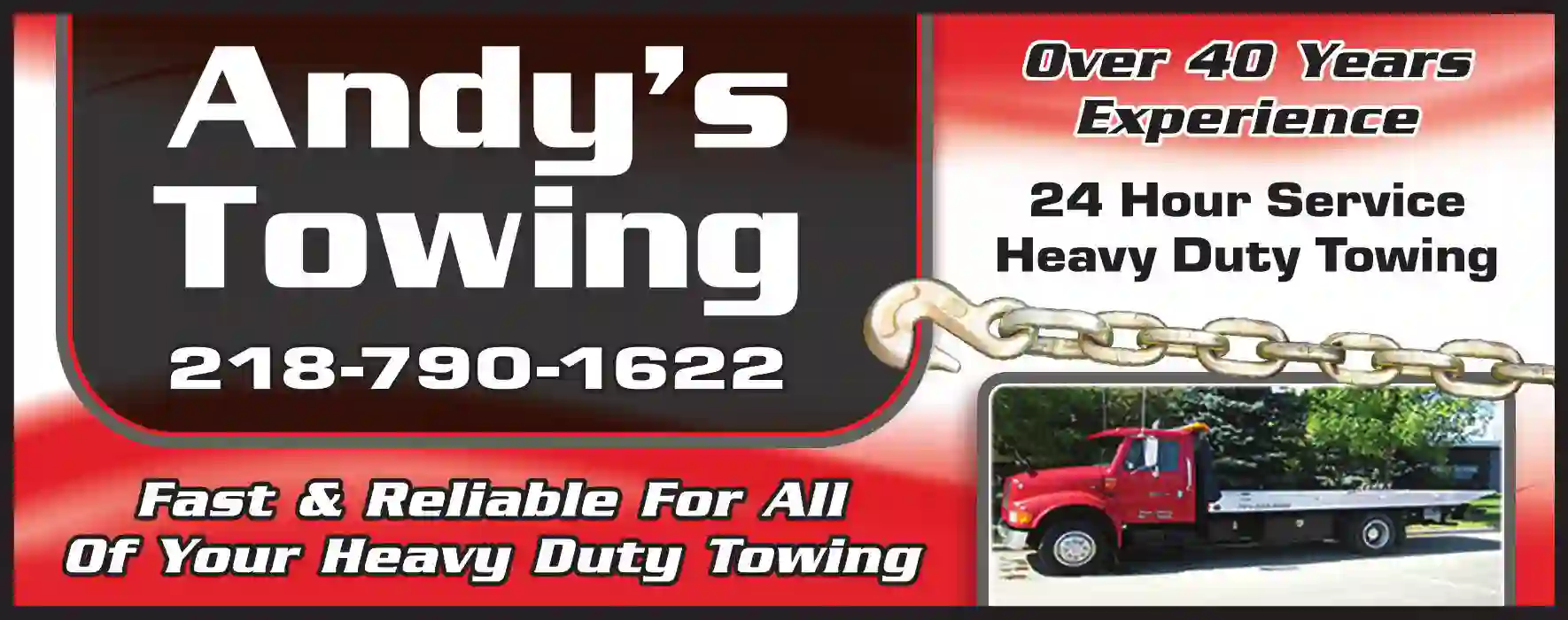 Towing - Automotive print ad for Andy's Towing