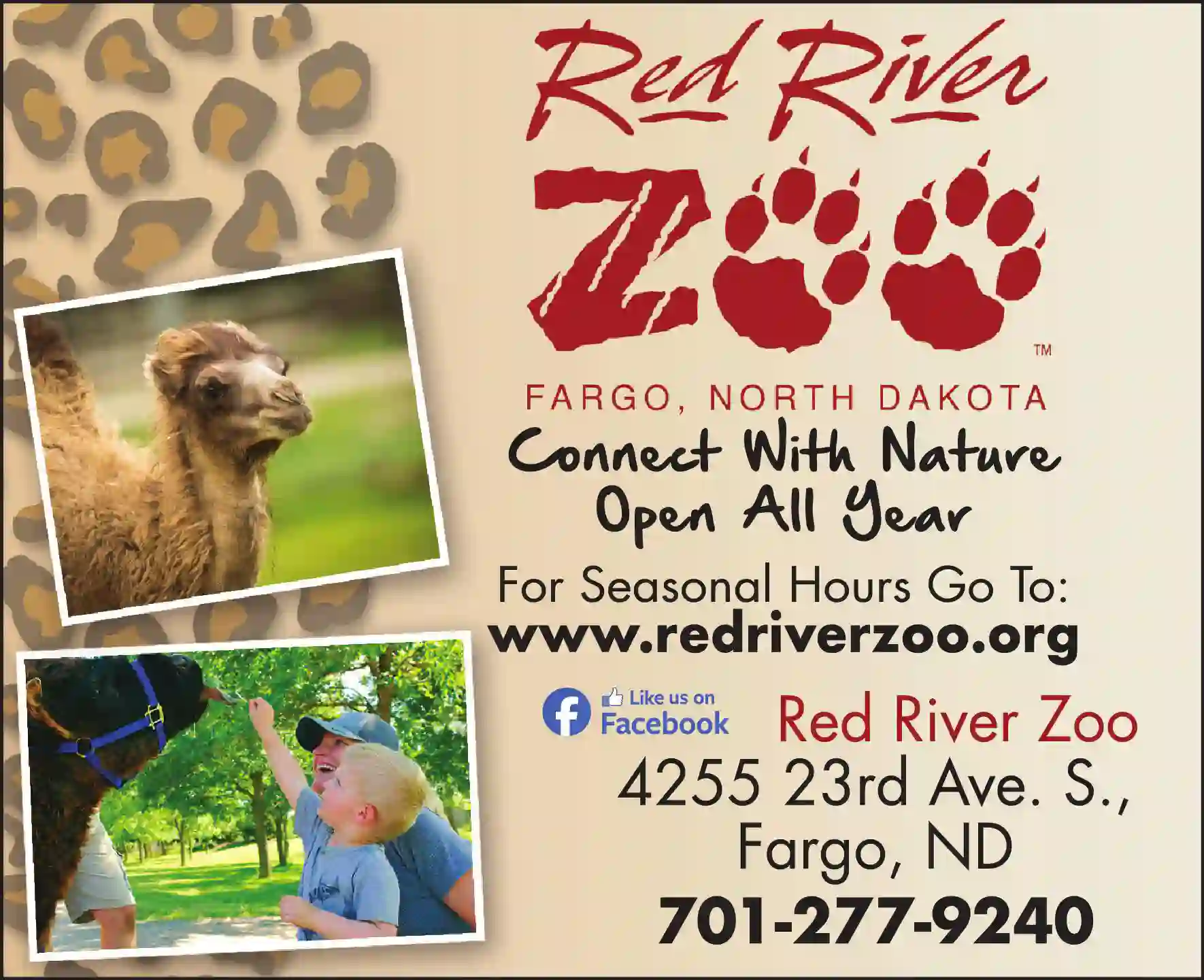 Zoos print ad for Red River Zoo
