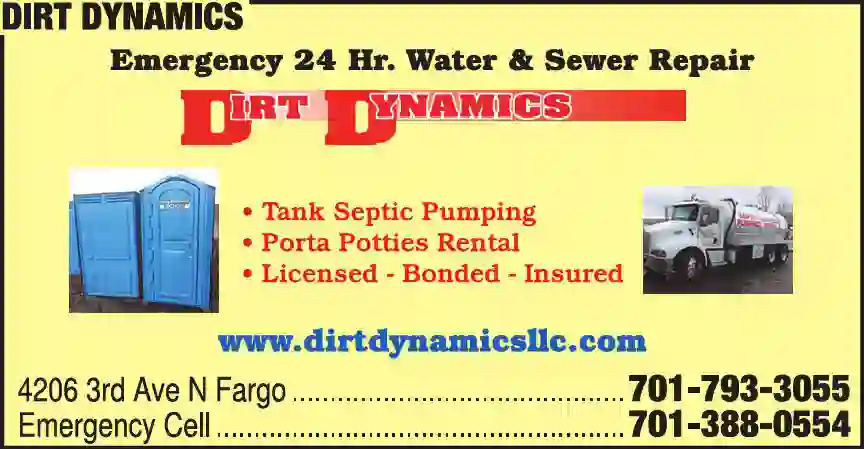 Portable Toilets print ad for Dirt Dynamics