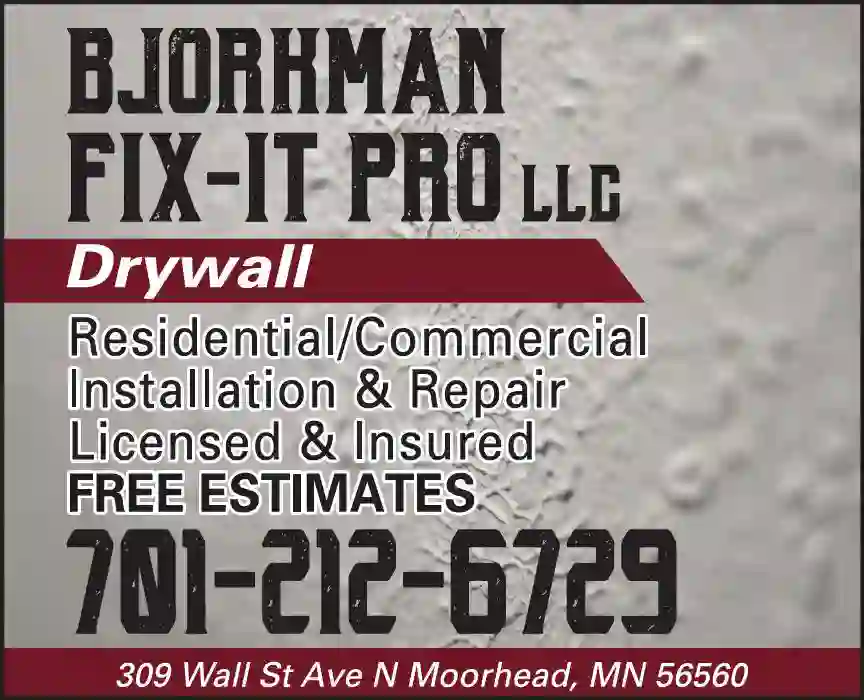 Drywall Contractors print ad for Bjorkman Fix-It Pro LLC