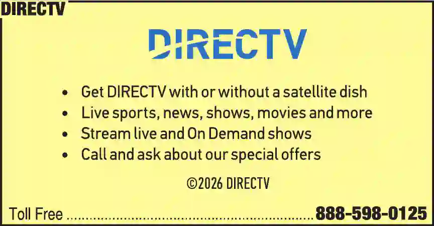 Cable Television Service print ad for DirecTV