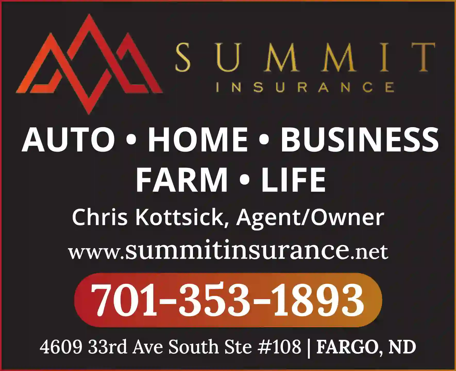 Insurance print ad for Summit Insurance