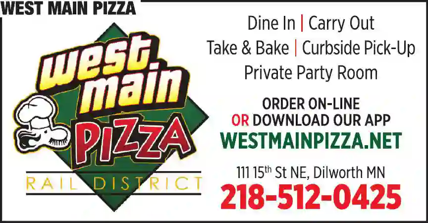 Restaurants print ad for West Main Pizza