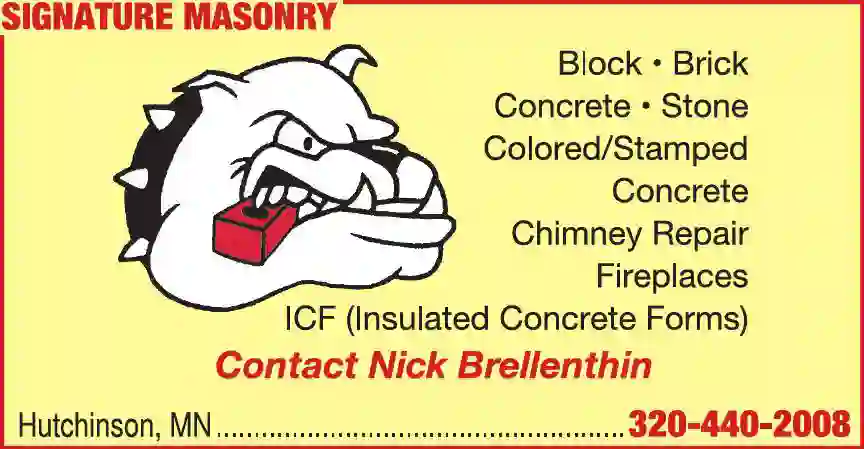 Concrete Contractors print ad for Signature Masonry