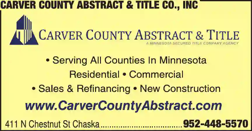 Abstracters print ad for Carver County Abstract & Title Co Inc