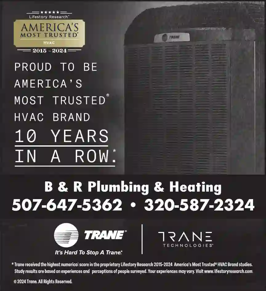 Heating Contractors print ad for B & R Plumbing & Heating