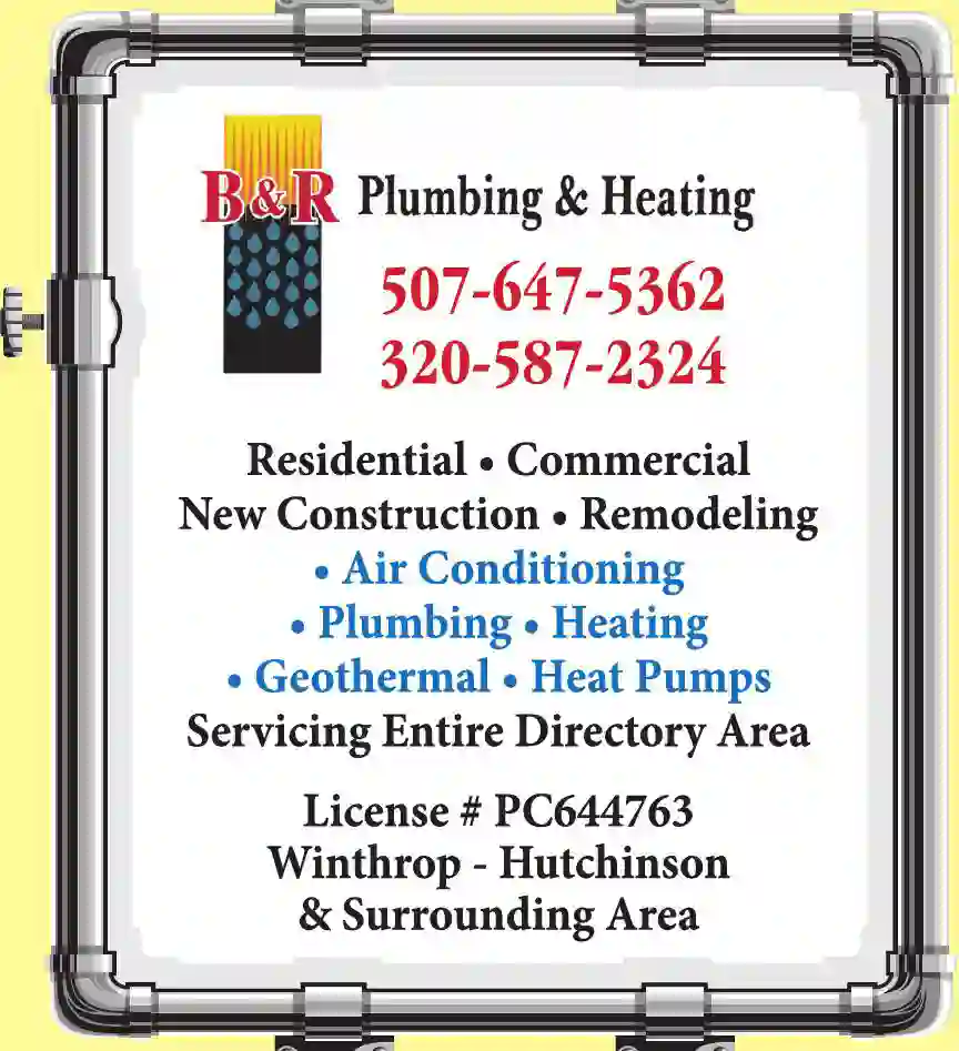 Plumbing Contractors print ad for B & R Plumbing & Heating