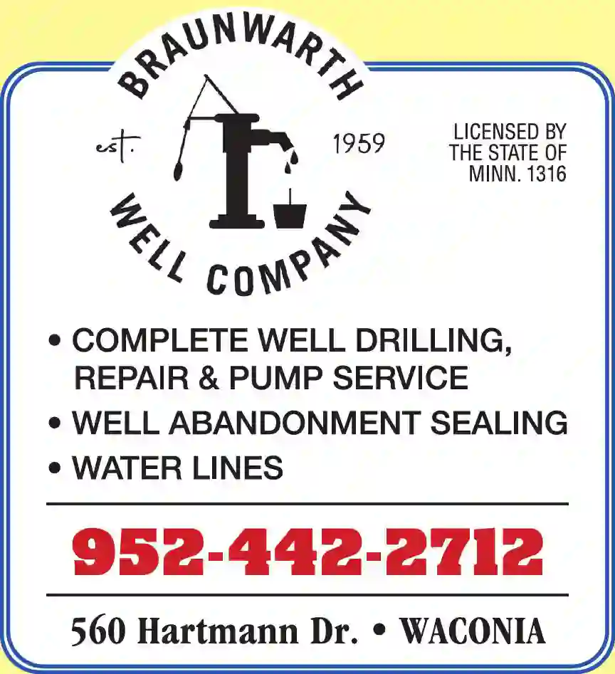 Well Drilling & Service print ad for Braunwarth Well LLP