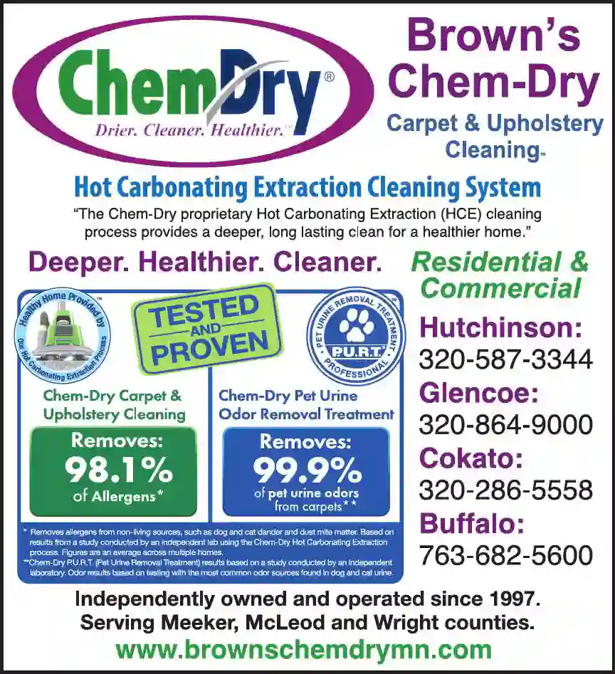 Carpet Rug & Upholstery Cleaners print ad for Brown's Chem-Dry