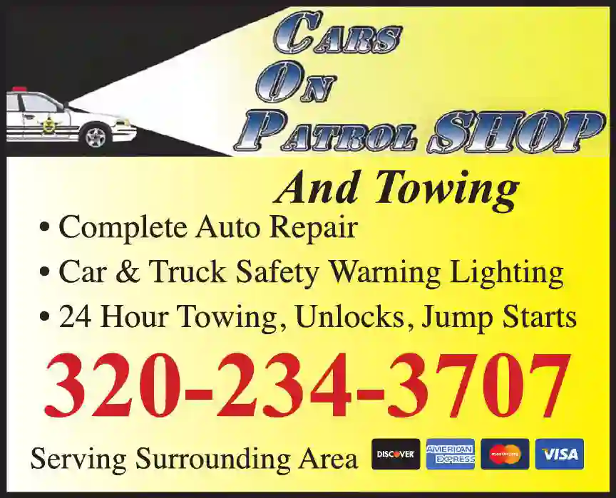 Towing - Automotive print ad for Cars On Patrol Shop and Towing