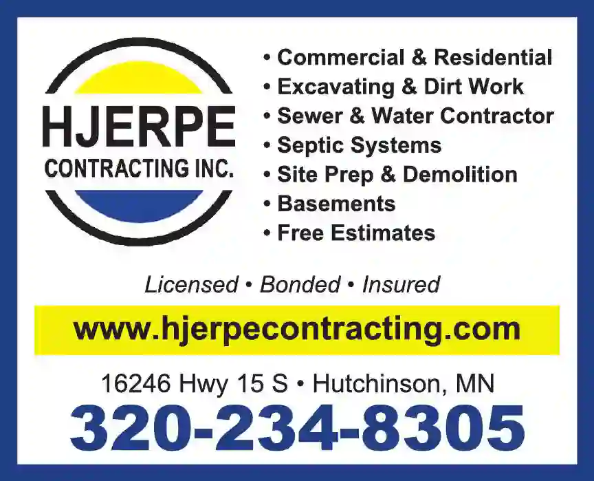 Excavating Contractors print ad for Hjerpe Contracting Inc