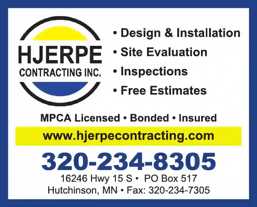 Septic Tanks & Systems - Contractors, Designers & Dealers print ad for Hjerpe Contracting Inc