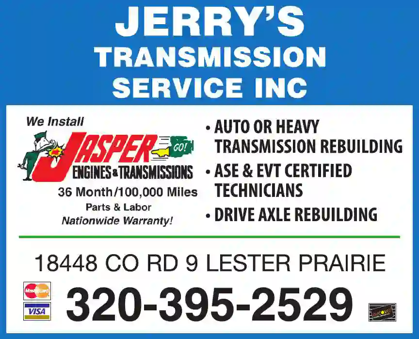 Transmissions - Automobile print ad for Jerry's Transmission Service Inc