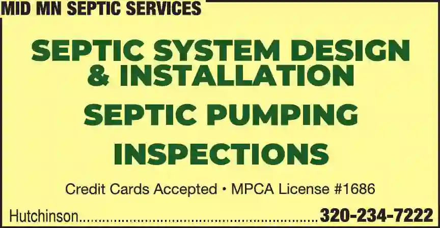 Septic Tanks & Systems - Contractors, Designers & Dealers print ad for Mid MN Septic Services
