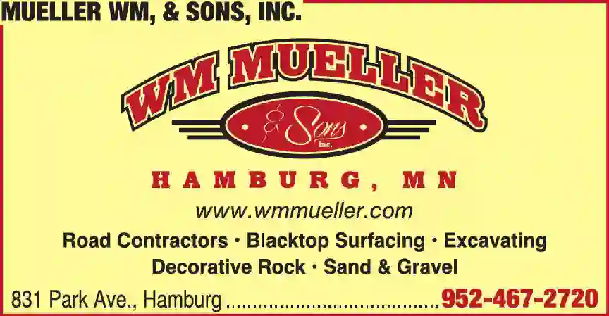 Paving Contractors print ad for Mueller Wm & Sons Inc