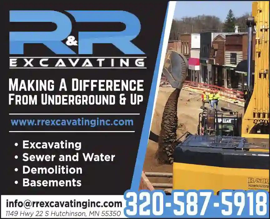 Excavating Contractors print ad for R & R Excavating