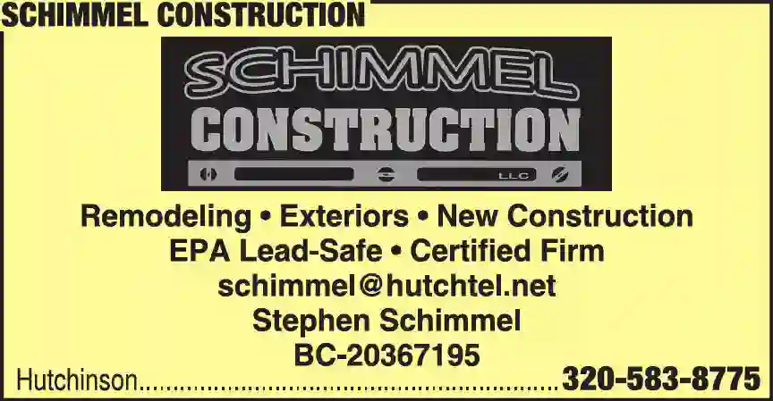 Contractors - General print ad for Schimmel Construction