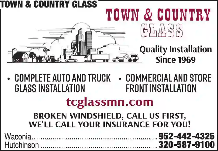 Auto Glass print ad for Town & Country Glass