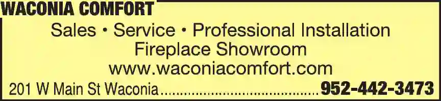 Fireplaces print ad for Waconia Comfort