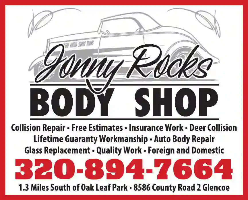 Auto Body Repair & Paint print ad for Jonny Rocks Body Shop