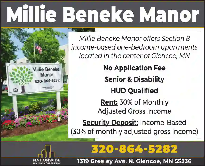 Senior Housing print ad for Millie Beneke Manor (Nationwide Housing Corp)