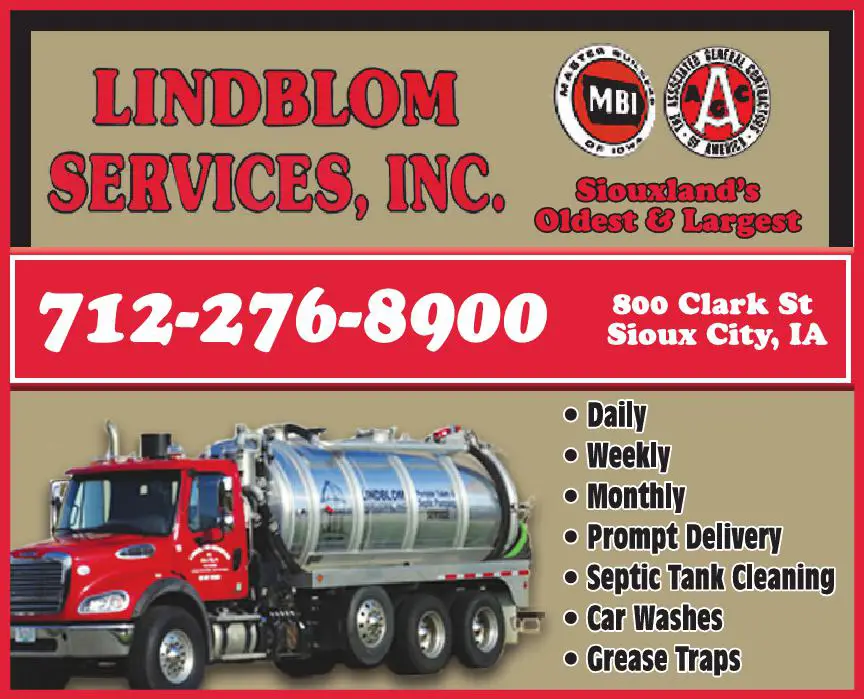 Septic Tanks & Systems - Cleaning print ad for Lindblom Services Inc