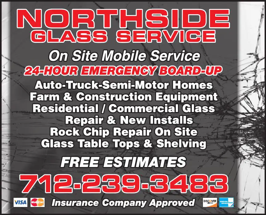 Glass - Auto, Plate, Window print ad for Northside Glass Service