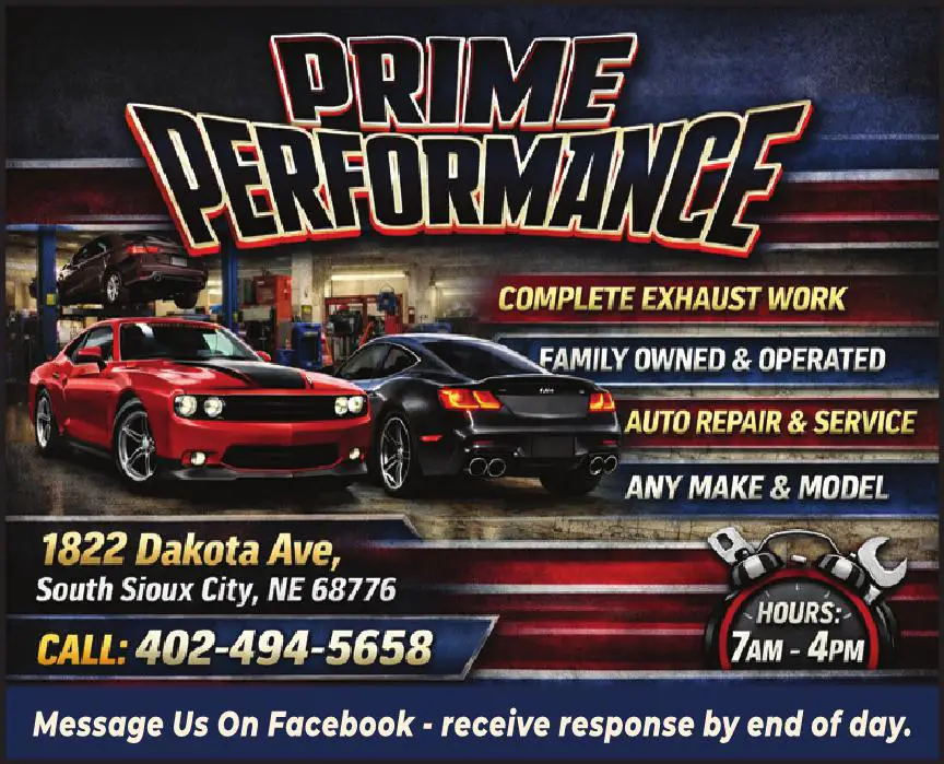 Auto Repair & Service print ad for Prime Performance Auto Repair & Exhaust